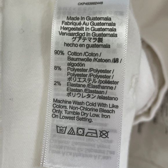 MADEWELL Womens 10" High-Rise Skinny Jeans EUC Sz 26 Pure White Stretch AJ233 - Picture 9 of 10